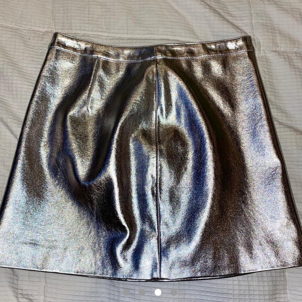 Silver Metallic Skirt NWT